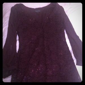 Maroon V-Neck Cocktail Dress